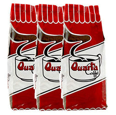 Boabe Quarta Caffè Sorte Rossa – cafea arabică și robustă, 250g, aromă puternică și energică – 3 pachete a câte 250g fiecare. Produsă în Apulia, Salento