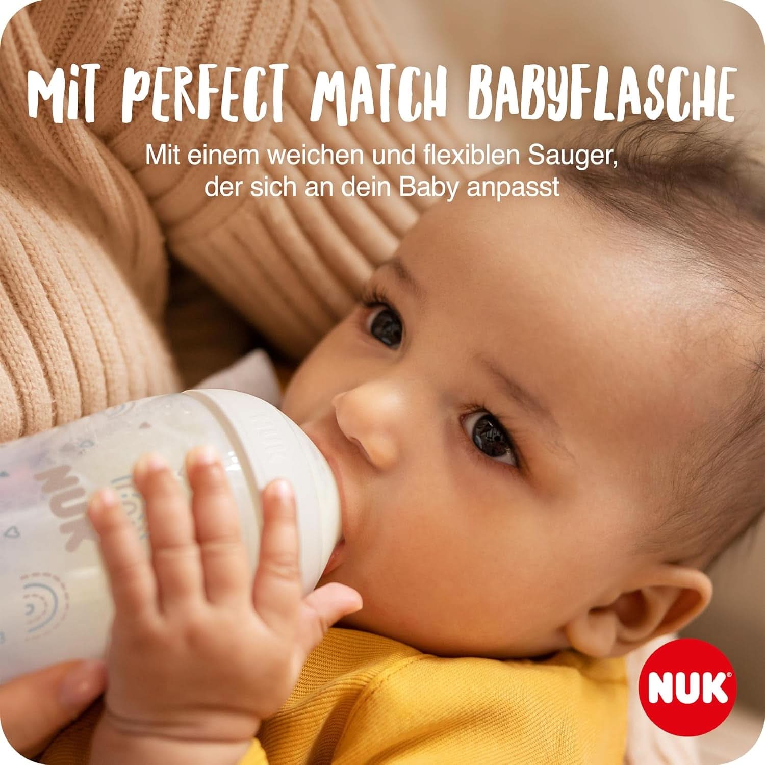 NUK Handmilchpumpen-Set, weiches Silikonkissen, 2 perfekt kombinierte Flaschen, 150 ml Zubehör Essen und Stillen Bebe Naty Shop