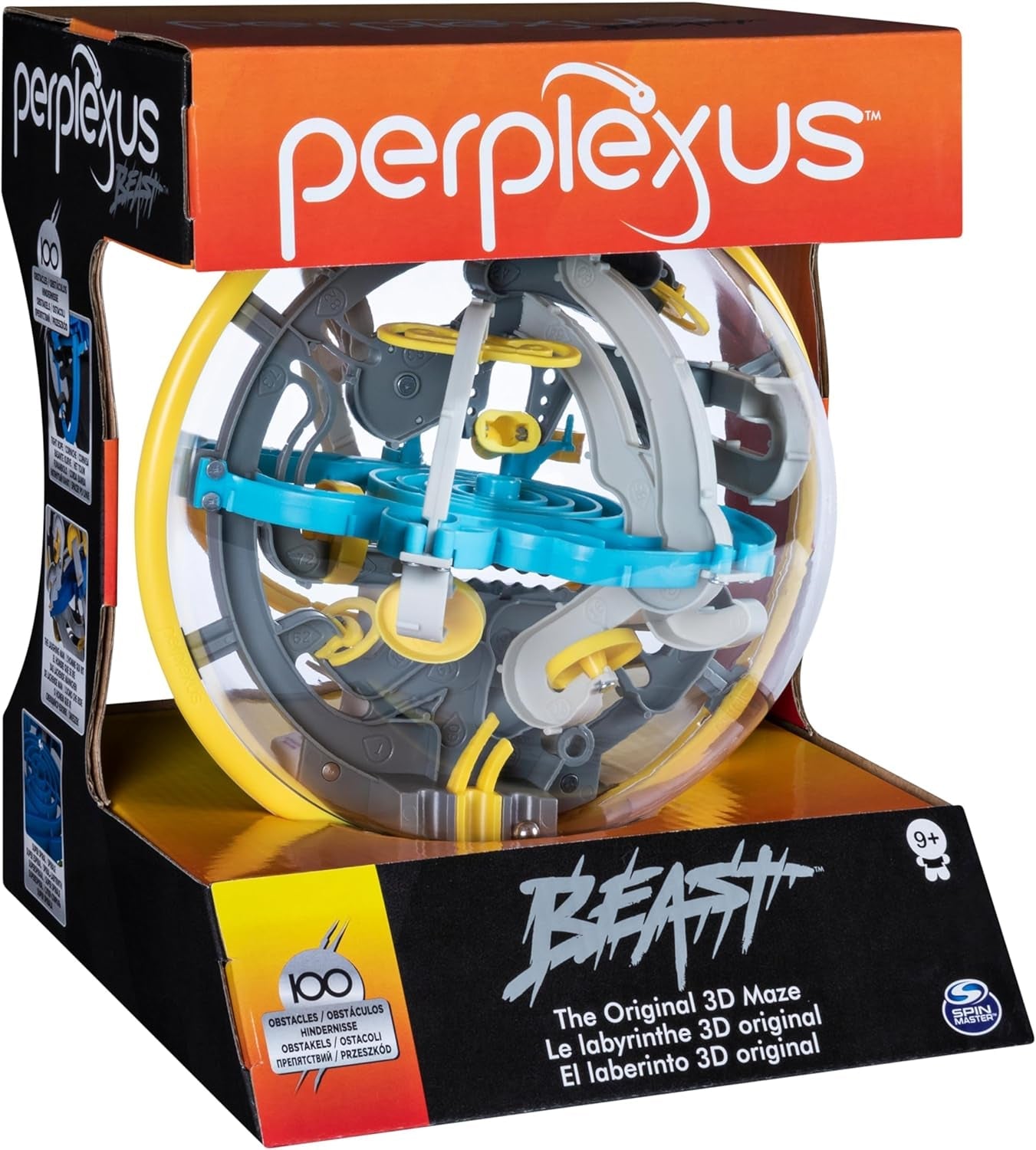 Spin Master Games - Labirint cu bile 3D Perplexus Beast cu 100 de obstacole, joc de răbdare pentru copii de 9 ani și peste și adulți