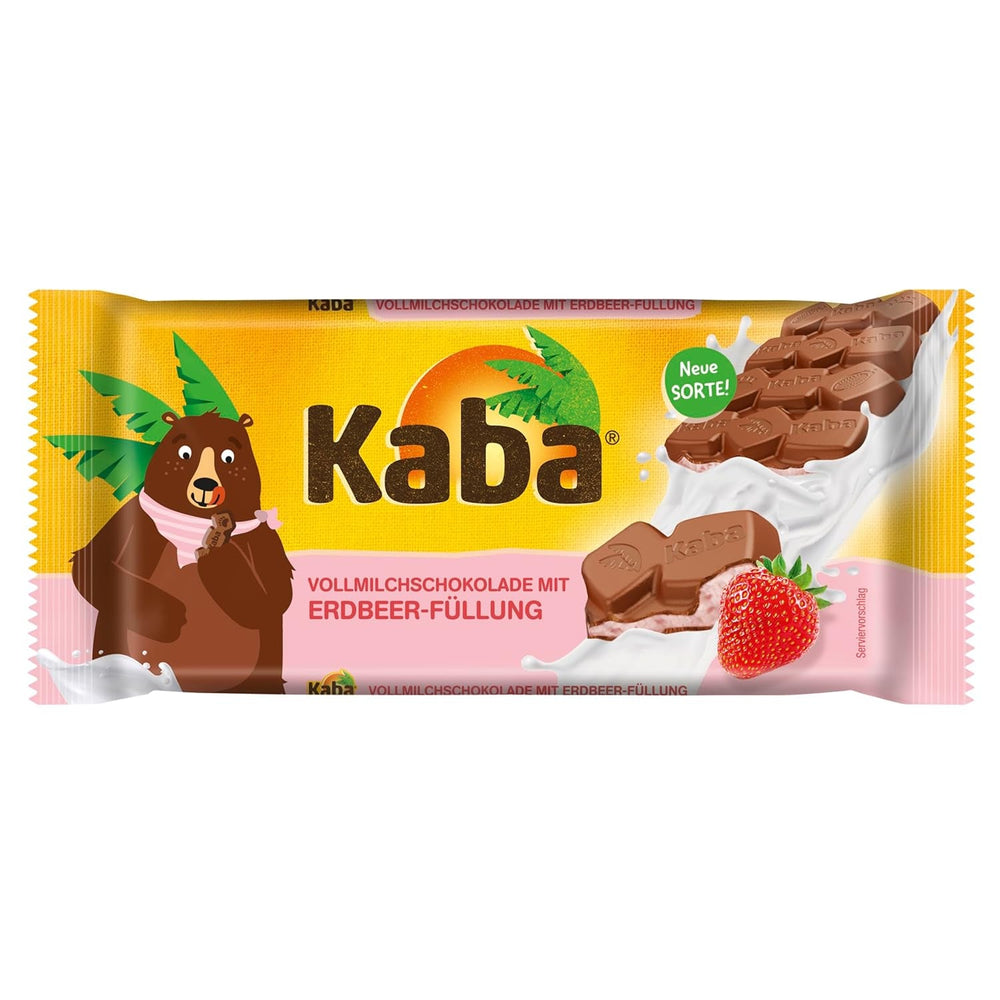 Ciocolată Kaba cu lapte integral și cremă de lapte, tabletă de ciocolată umplută, tabletă de 90 g, ciocolată care se topește în gură cu cremă ușoară de lapte și aromă originală Kaba
