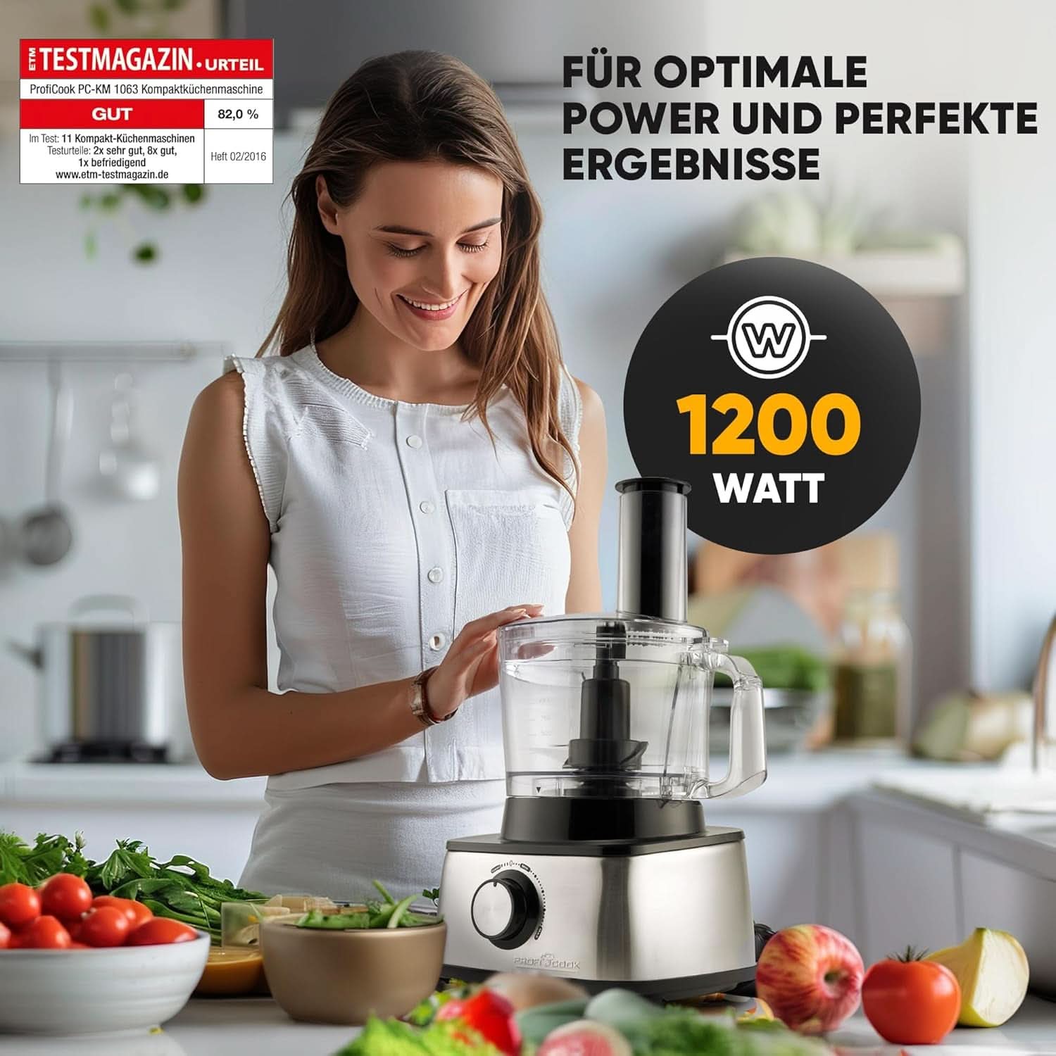 Proficook® 3In1 Küchenmaschine | Mixer, Küchenmaschine und Entsafter, 1200 W Mutter und Kind Naty Shop
