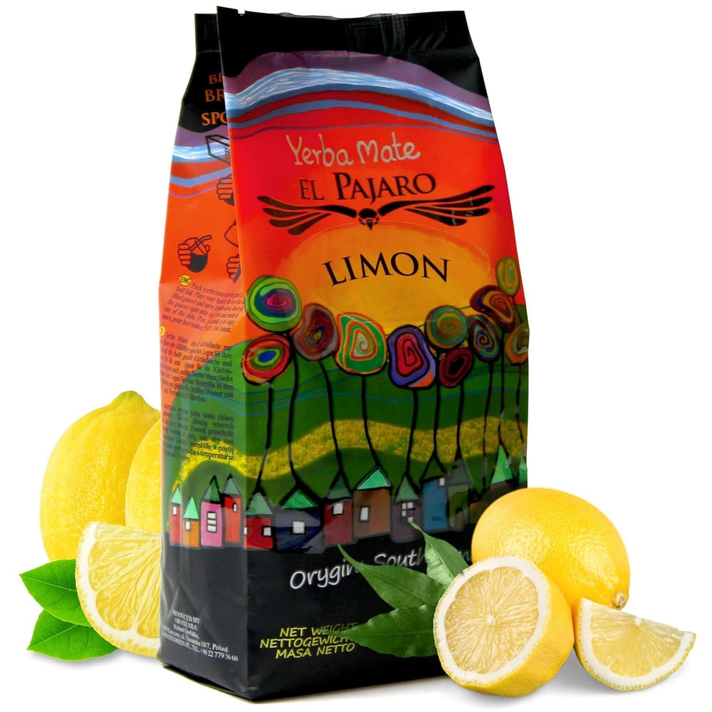 Ceai Yerba Mate Limon 1000G | Ceai Mate din Paraguay cu coajă de lămâie și fructul pasiunii | Energie naturală | Ceai Yerba Mate fără aditivi artificiali | Ceai Yerba Mate Loose Leaf 1 Kg