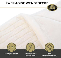 Gözze Wohnzimmerteppich in Samtoptik, 150 x 200 cm, weiße Wolle, 40067-00-150200 Betten und Decken Besuche den Gözze-Store