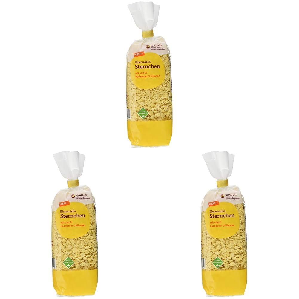 Tegut... Stern-Eiernudeln 250 g Sternnudeln ohne Zusatzstoffe