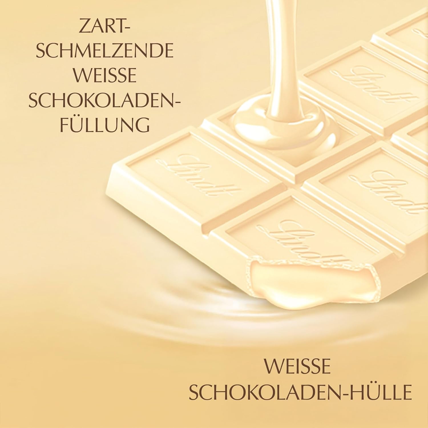 Lindt LINDOR Weiße Schokolade, 100-Gramm-Tafel Pralinen Naty Shop