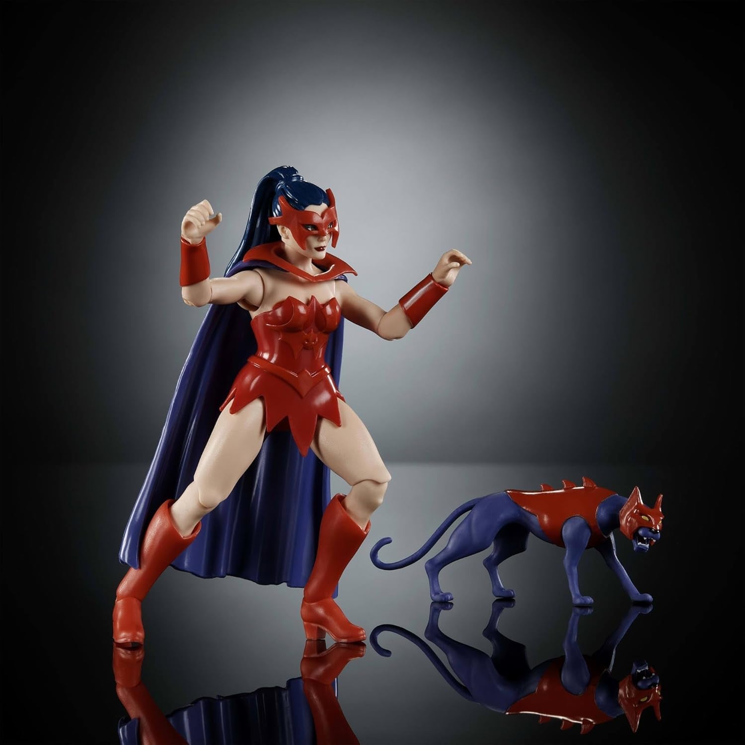 Masters of the Universe Origins Actionfigur Catra aus der Cartoon Collection, ca. 14 cm große Heldin der 1980er-Jahre-TV-Serie, Prinzessin der Macht, detailliertes Design und Katzenzubehör, JBM84-Actionfiguren, Naty Shop