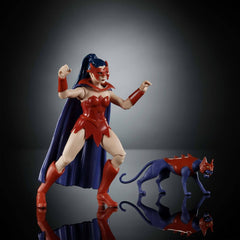 Masters of the Universe Origins Actionfigur Catra aus der Cartoon Collection, ca. 14 cm große Heldin der 1980er-Jahre-TV-Serie, Prinzessin der Macht, detailliertes Design und Katzenzubehör, JBM84-Actionfiguren, Naty Shop
