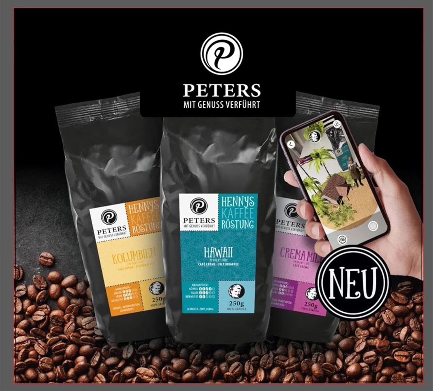 Peters, Boabe de cafea Arabica, Ideal pentru mașini complet automate Cafea Naty Shop