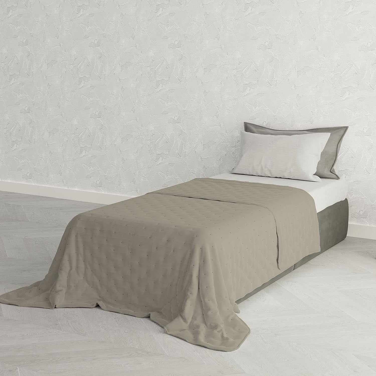 Italienische Bettwäsche CHIC Sommerdecke, Mikrofaser, EINZELN 170X250Cm, braun Tagesdecken und Steppdecken Naty Shop