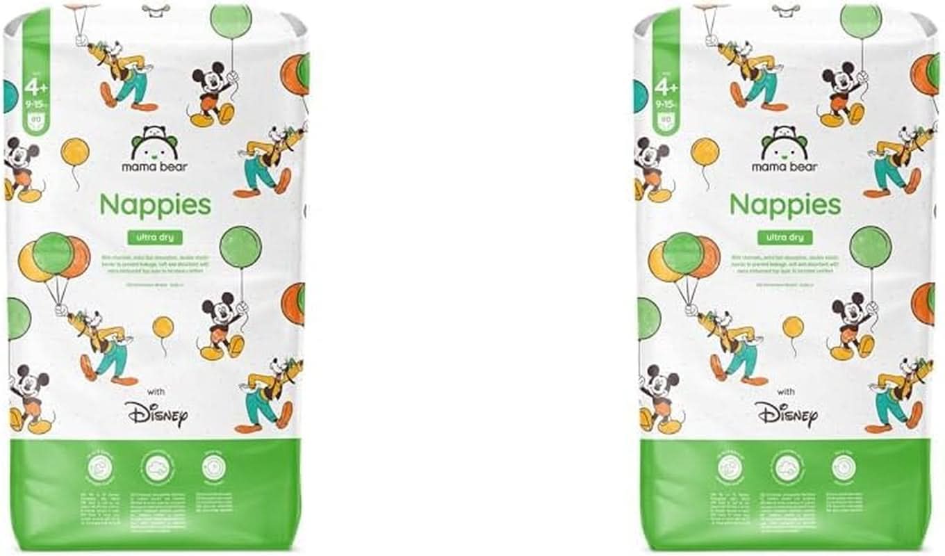 Windeln Mama Bear Disney Ultra Dry Größe 4 (8-14 kg), weiß, 84 Stück (1 Packung)