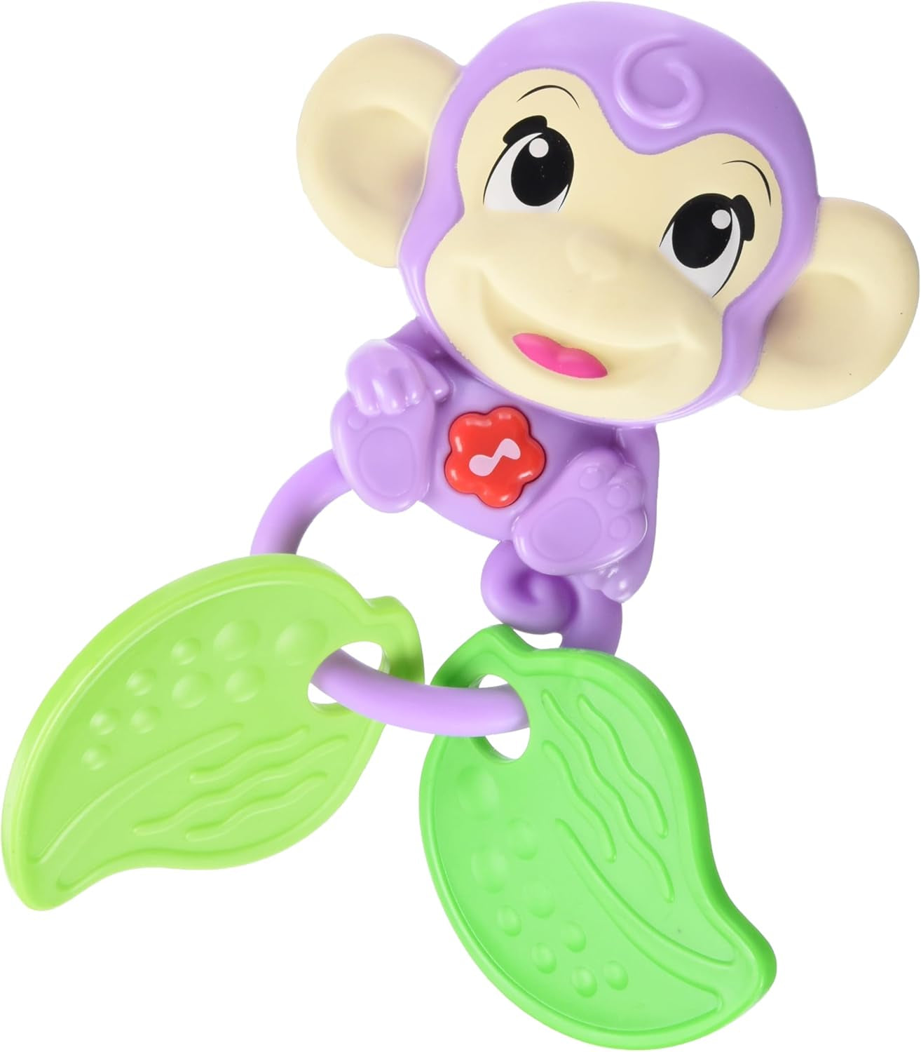 Simba 104010192 - Zornăitor muzical ABC monkey, 2 elemente senzoriale, cu funcție muzicală, 17cm, jucărie pentru copii, de la 6 luni Jucarii Bebe Naty Shop Titlu implicit