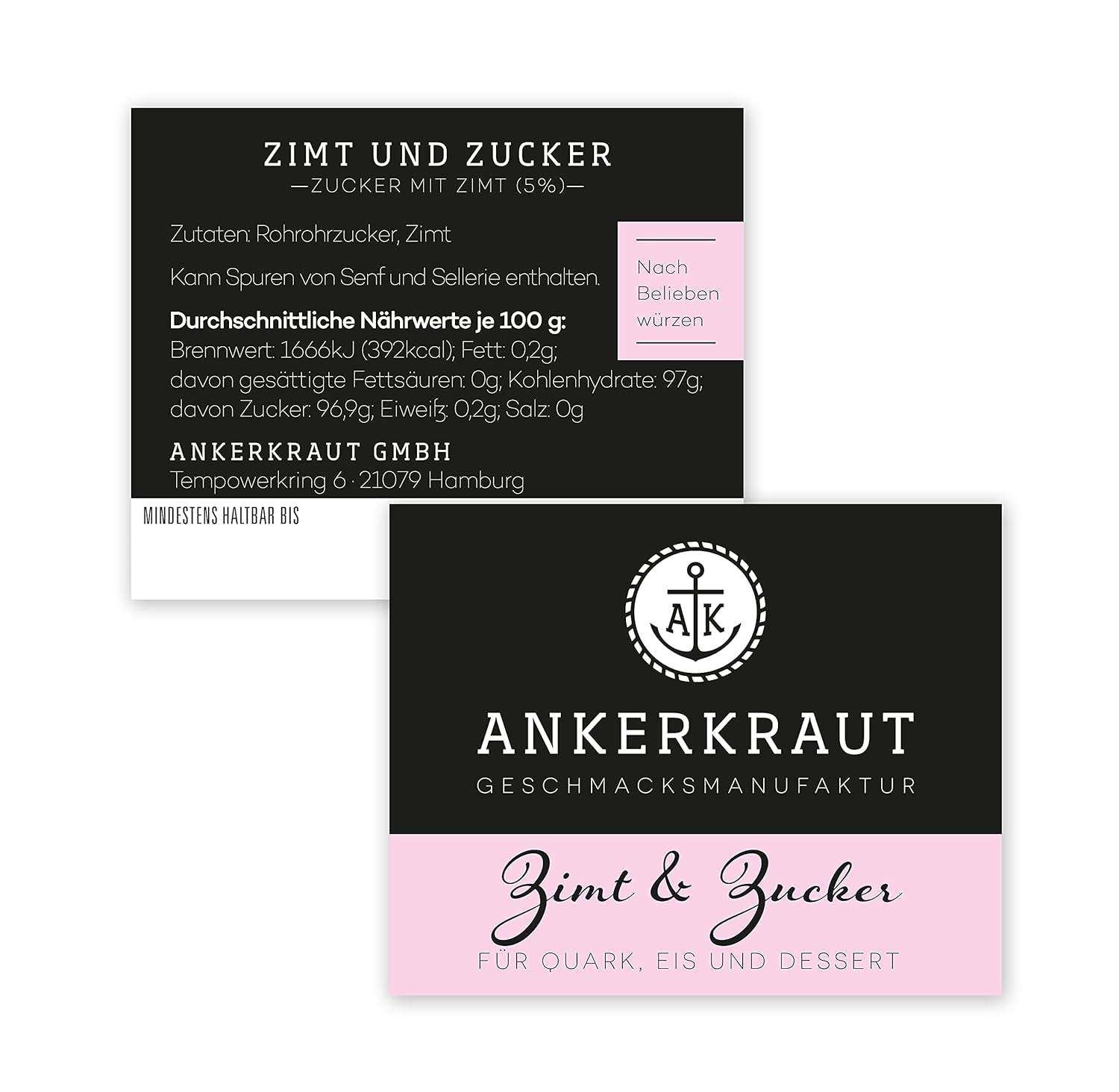 Ankerkraut Zimt & Zucker, 100g im Korkenglas