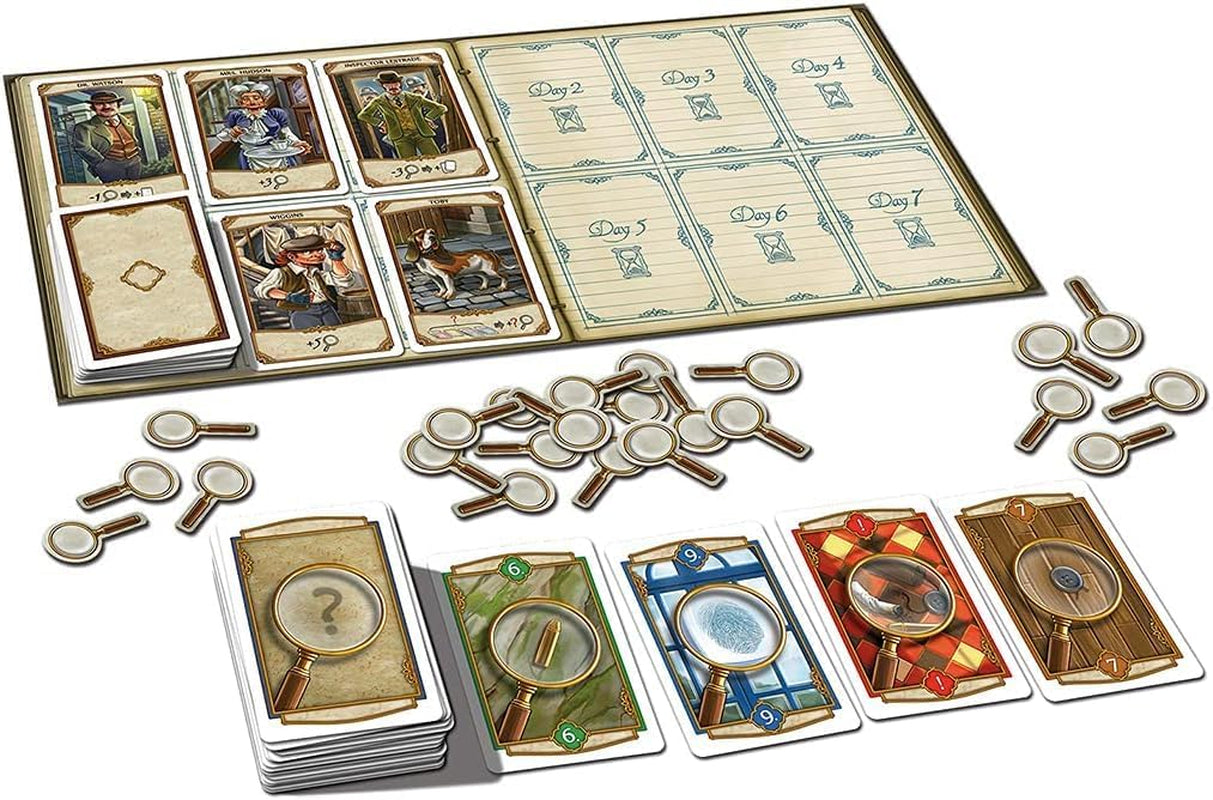 KOSMOS 692766 Holmes - Sherlock vs. Moriarty, Joc pentru doi jucători, Joc Sherlock Holmes, Joc de societate pentru exact 2 jucători cu vârsta de 10 ani și peste, Joc de strategie