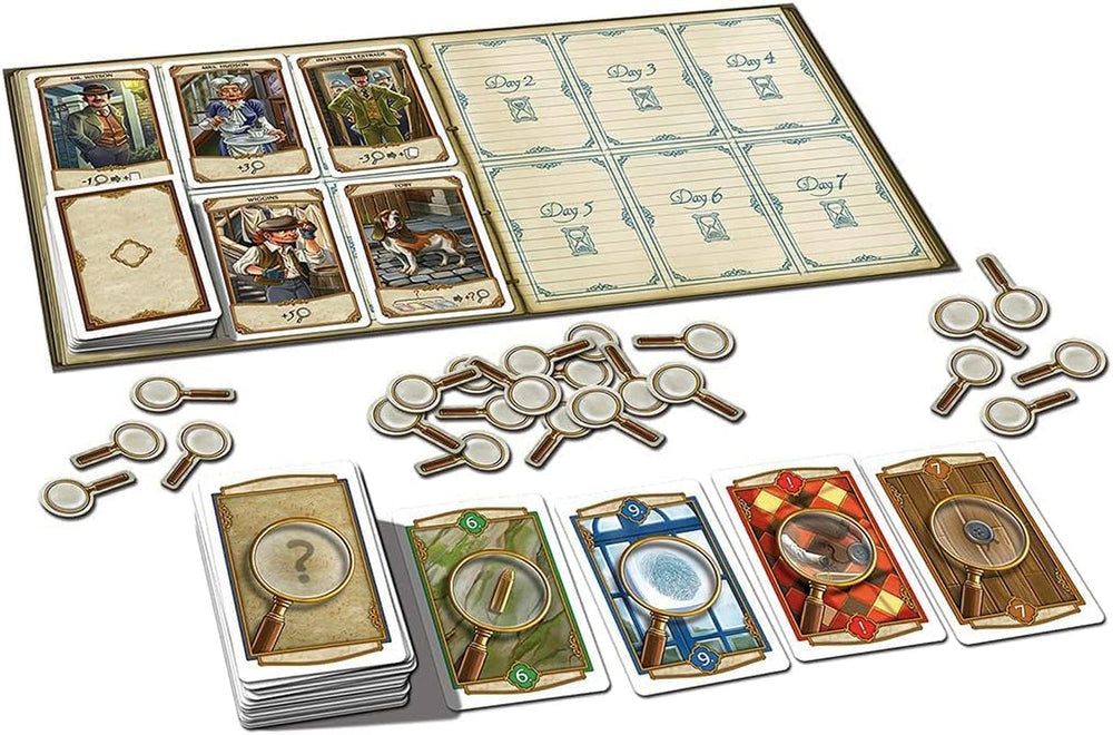 KOSMOS 692766 Holmes - Sherlock vs. Moriarty, Joc pentru doi jucători, Joc Sherlock Holmes, Joc de societate pentru exact 2 jucători cu vârsta de 10 ani și peste, Joc de strategie