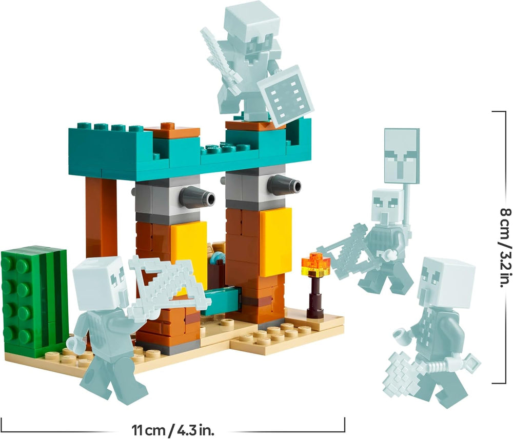 LEGO Minecraft Die Illager-Wüstenpatrouille - Gaming Spielzeug mit Figuren, darunter EIN Plünderer, EIN Vindikator und EIN Kaktusritter - Gamer Geschenk für Jungen und Mädchen ab 7 Jahren - 21267