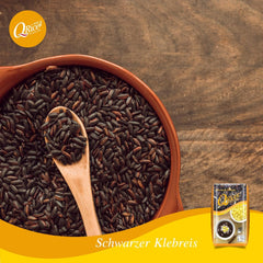 Q REIS | Schwarzer Langkorn-Klebreis aus Thailand | Aromatisch mit zarter Nussnote | Ideal für Curry-, Sushi- und Mochi-Desserts | 1 x 1 kg
