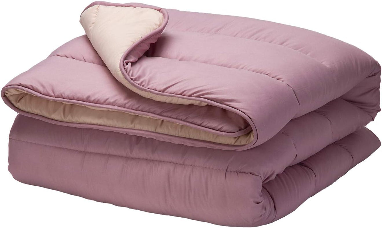 Pikolin Home – Wendedecke 300 g – zweifarbige nordische Füllung – für Bett 90 – bequem, warm, atmungsaktiv, grün, 150 x 220 cm Bettdecken und Steppdecken Naty Shop Violet Kissen 100/105 – 180 x 260 cm