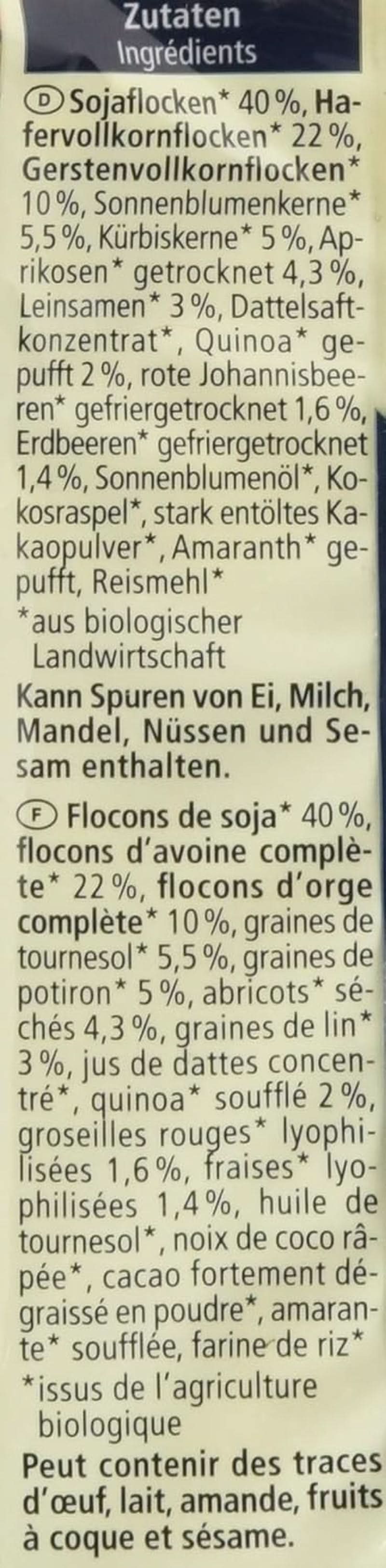 Müsli mit Bio-Proteinen, 350 Gramm Cereale Naty Shop