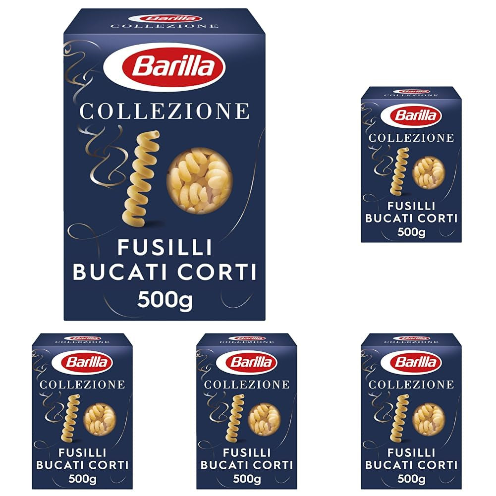 Pasta Barilla Collezione Fusilli kurze Stücke, (1 x 500 g)