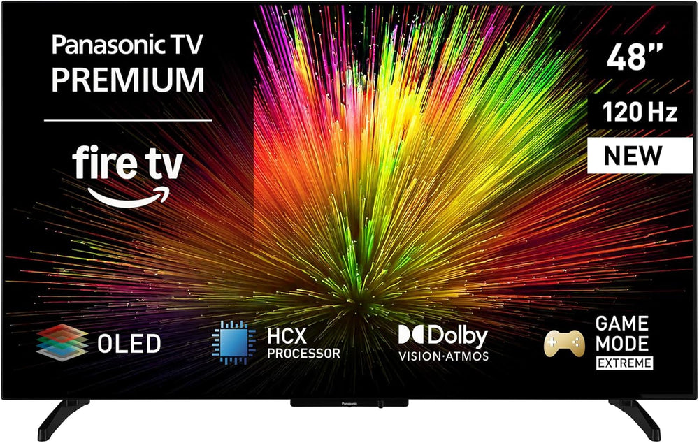 Televizor Panasonic Premium TV-48Z80BEZ, seria Z80B, 48 de inci, televizor inteligent OLED 4K Ultra HD, 2025, Fire TV, Dolby Vision și Atmos, mod de joc Extreme, asistență Alexa și Apple, Bluetooth, negru
