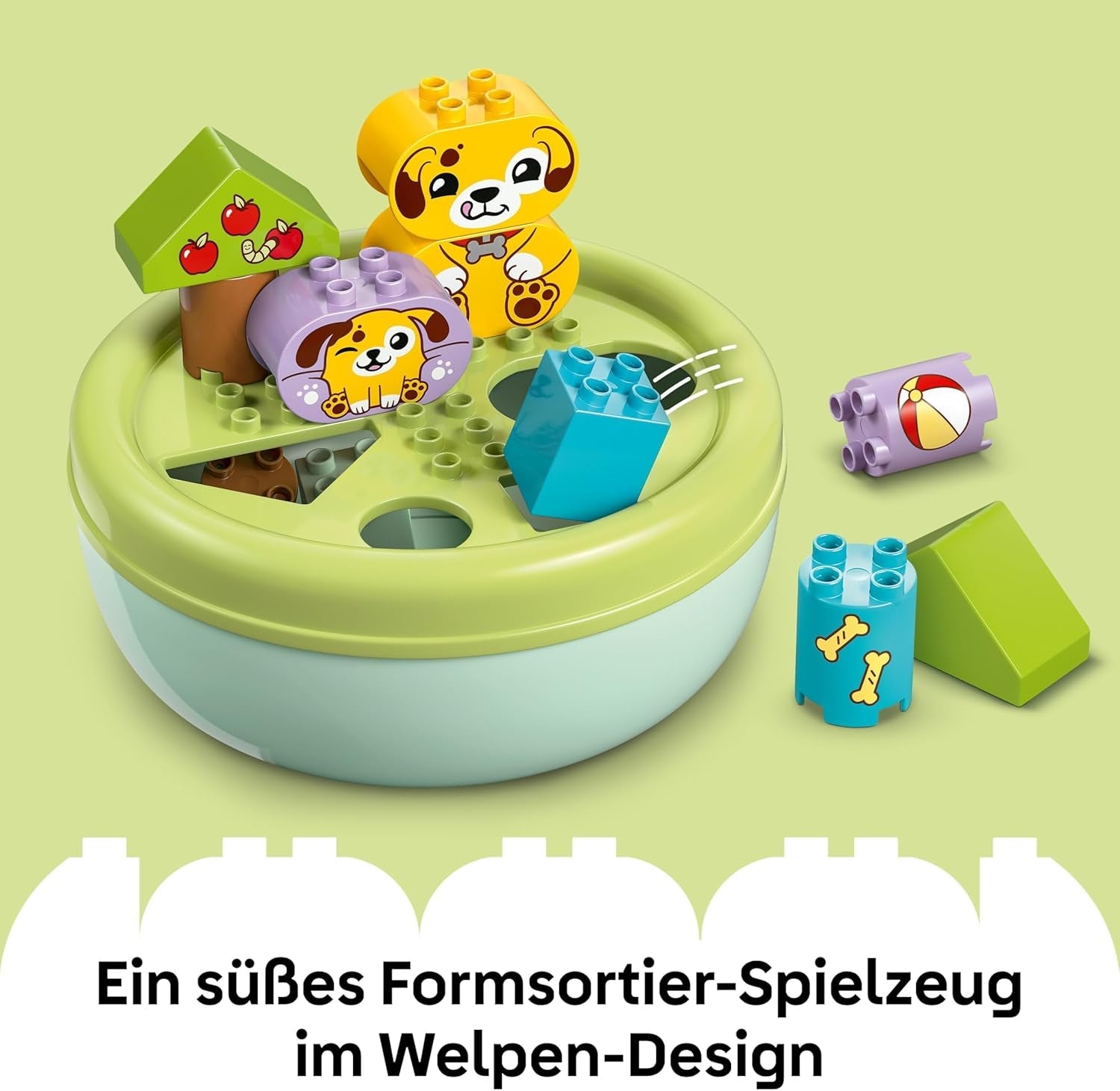 LEGO DUPLO Formsortierer: Welpenhaus - Montessori Sortierspielzeug für Kleinkinder mit bunten Steinen in verschiedenen Formen - Lernspielzeug für Feinmotorik für Mädchen & Jungen ab 18 Monaten - 10441