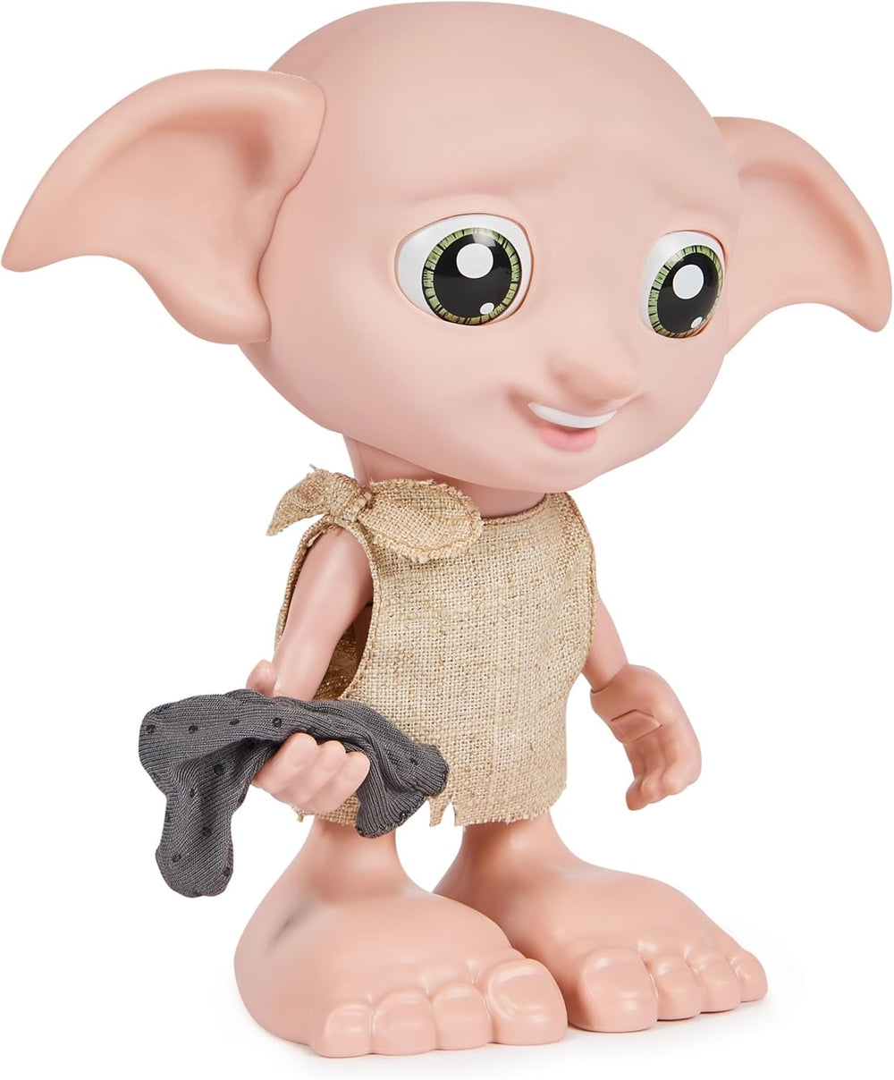 Spin Master 6067280 Wizarding World Harry Potter, interaktive Magical Dobby Elfenpuppe mit Socke, über 30 Geräusche und Sätze, 21,6cm, Spielzeug für Kinder, Black