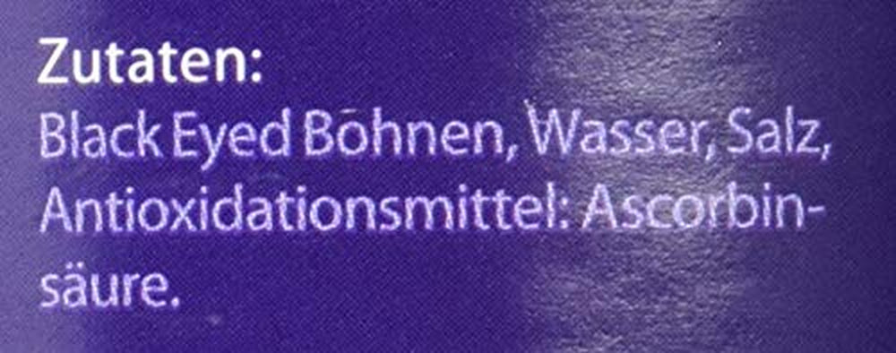 Black Eyed Beans 12er Pack (12 x 425 ml)