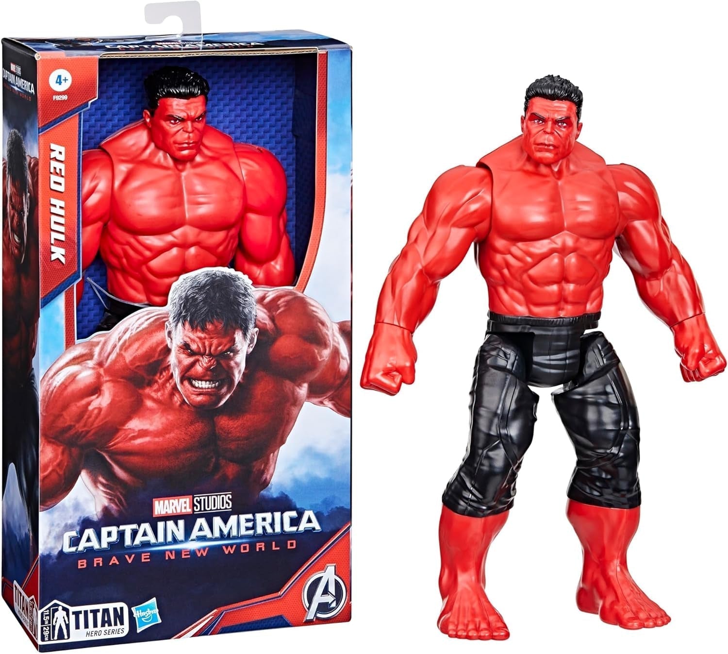 Marvel Studios Captain America Brave New World, Titan Hero Series Deluxe Red Hulk Actionfigur Actionfiguren Naty Shop