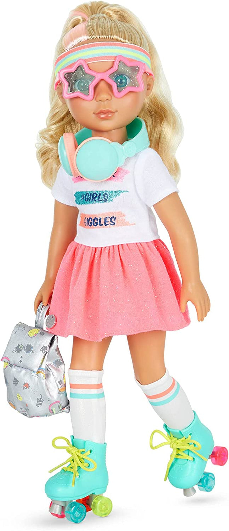 Glitter Girls - Cicely - 36 cm Geburtstagspuppe - Regenbogen Herz Kleid, Geburtstag Hut, Kuchen, Ballon - Poseable Arme & Beine - Rote Haare und grüne Augen - 3 Jahre +
