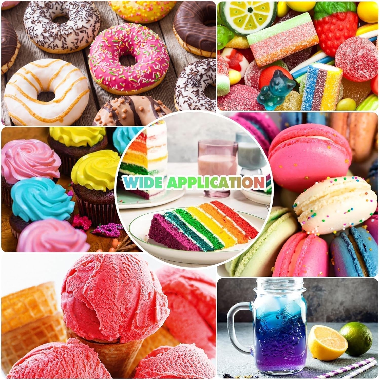 Colorant alimentar gel - 120 g coloranți alimentari concentrați pentru decorarea torturilor, copt, fursecuri, macaroane - Colorant alimentar fără zahăr pentru băuturi, decorarea torturilor, slime DIY, ou de Paște (alb)