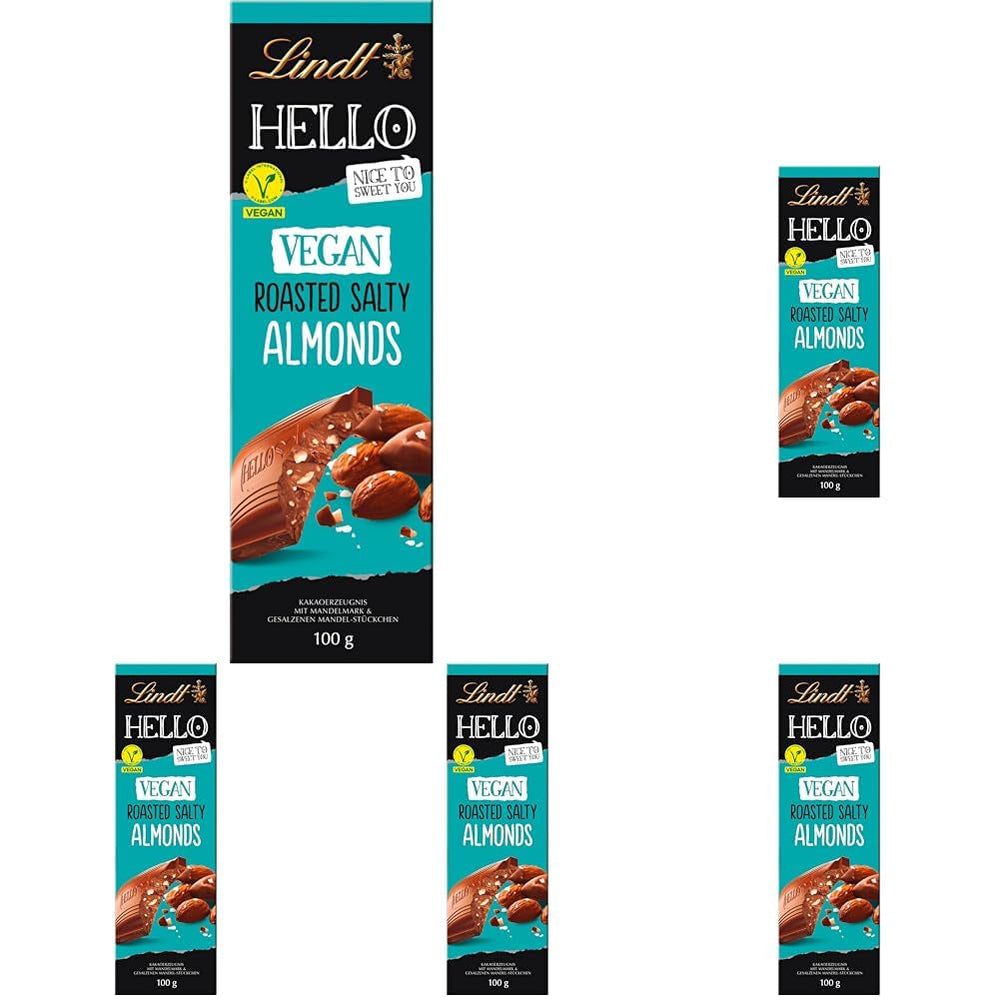 Ciocolată Lindt Hello, migdale sărate prăjite, 100g