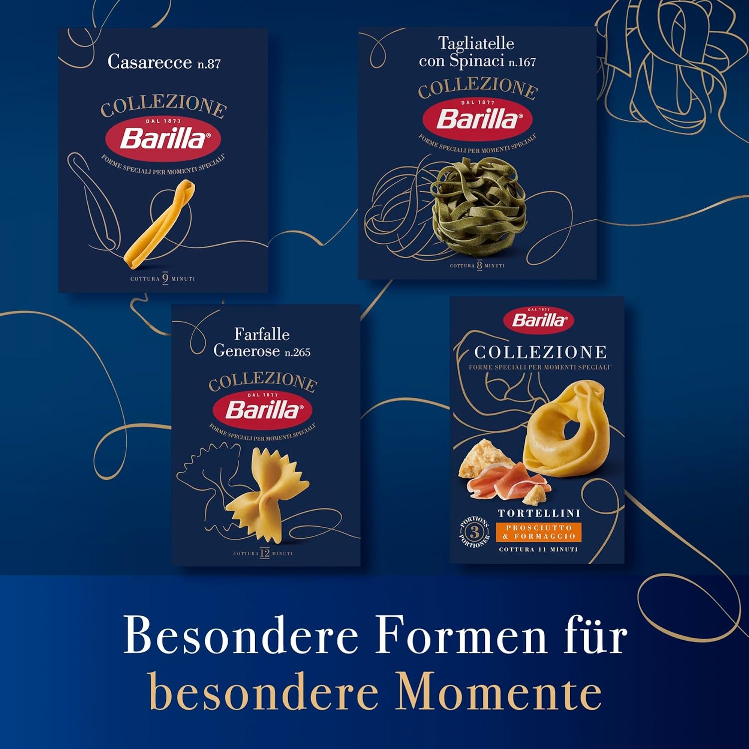 Barilla Collezione Farfalle Pasta aus hochwertigem Hartweizen, immer al dente, (1 x 500g)