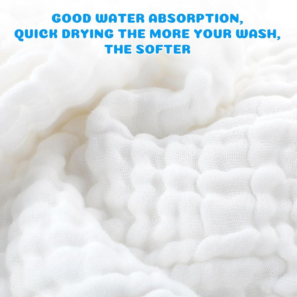 EXTSUD Babywaschlappen, 10er-Pack Musselin-Babyhandtücher Mutter und Kind Naty Shop