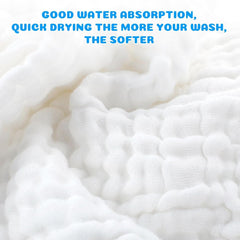 EXTSUD Babywaschlappen, 10er-Pack Musselin-Babyhandtücher Mutter und Kind Naty Shop