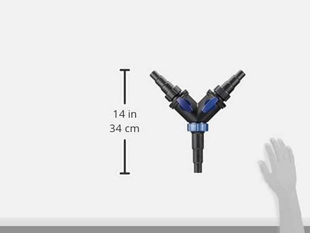 OASE 56668 Distribuitor în Y 1 1/2 inch, negru - Distribuitor de apă, accesoriu pentru racorduri universale în trepte, distribuitor, accesoriu pompă