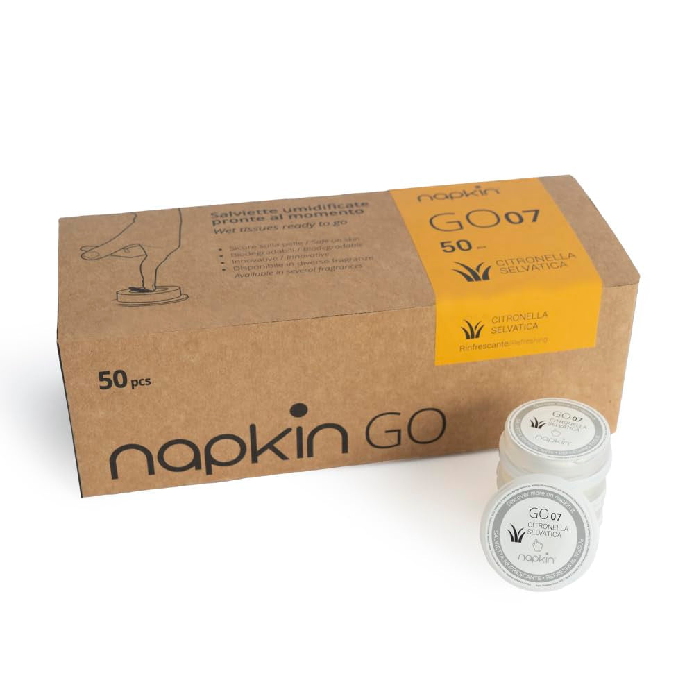 Go 07 Citronella Komprimiertes Reinigungstuch mit Flüssigkeit 50 Stück