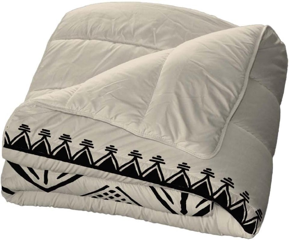 Bleu Câlin Imprimat 1 persoană Hermance plapuma, poliester, albastru/gri, 140 X 200 Cm Plapumi si pilote Naty Shop Crem / nisip / negru 220X240 Cm