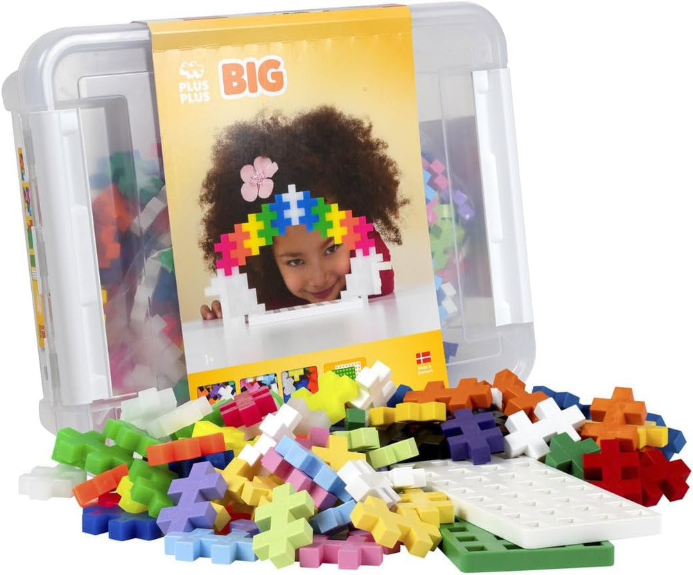 Plus-Plus 9603413 Kreativ-Bausteine Big Box, Geniales Konstruktionsspielzeug, 200 Teile