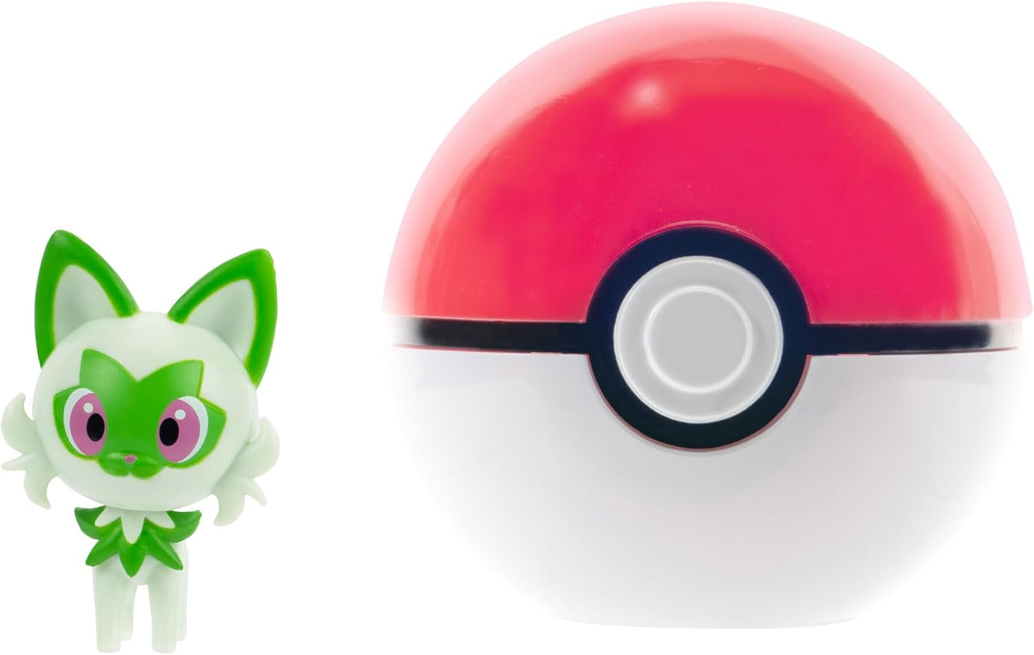 Pokémon PKW3629 – Clip’N’Go Pokéball – Felori und Pokéball, offizieller Pokéball mit 5 cm großer Figur. Actionfiguren Naty Shop