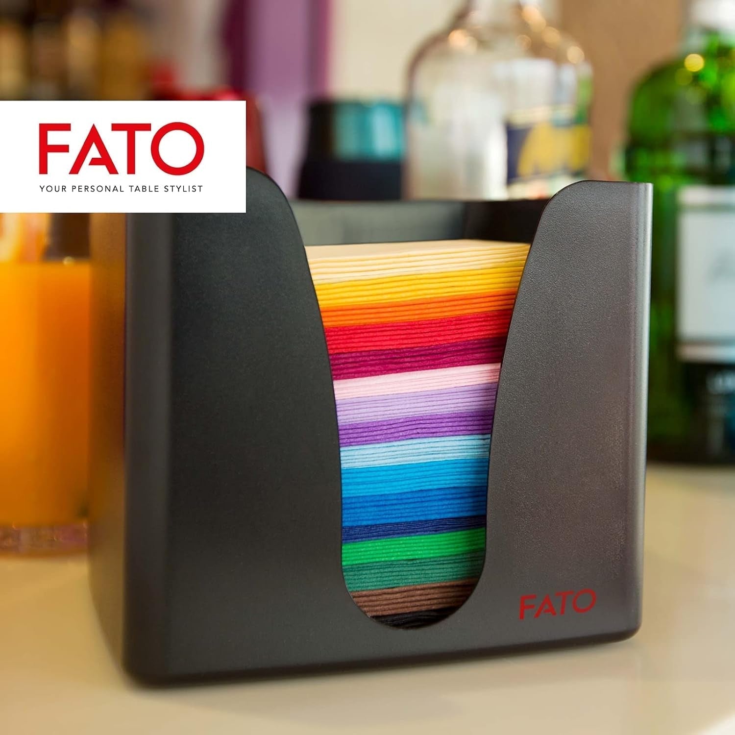 , Șervețele de hârtie de unică folosință, ideale pentru aperitive și cocktailuri, pachet de 100 de șervețele, dimensiune 24X24, pliate 4 ori, 2 straturi, albe, 100% hârtie din celuloză pură, certificate Fsc (pachet de 6)