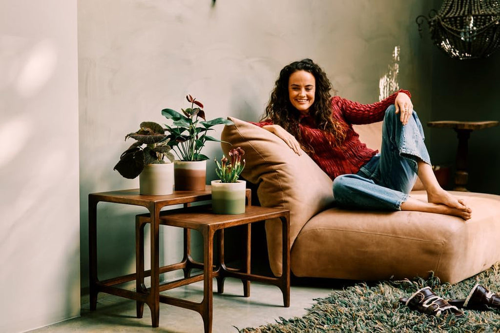 elho Ghiveci rotund cu gradient de culoare 16 cm - Ghiveci de flori de interior - 100% plastic reciclat - Ø 15,9 x H 14,7 - Maro/Cedru Maro