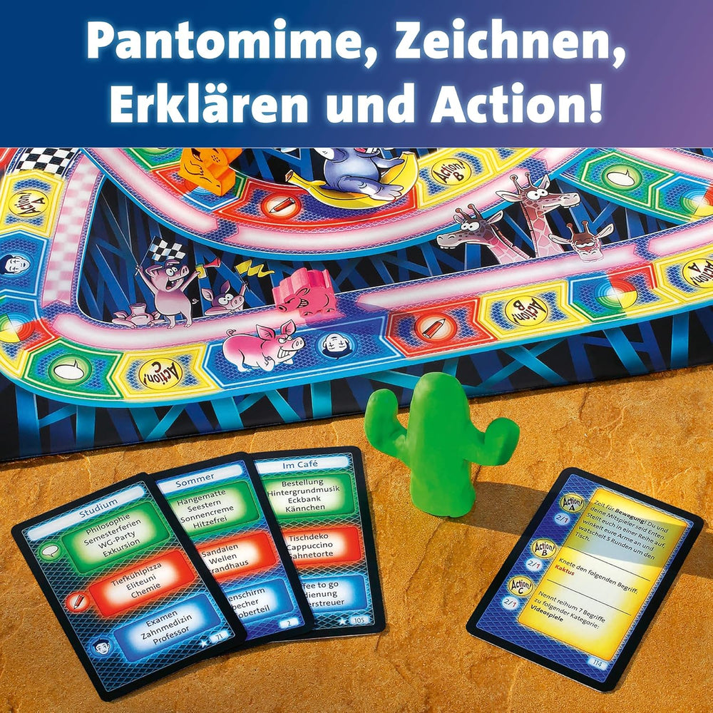 Ravensburger 26772 – Nilpferd auf Achterbahn – Brettspiel für die ganze Familie, Spiel für Erwachsene und Kinder von 10–99 Jahren, für 3–12 Spieler – Partyspiel, Silvesterspiel