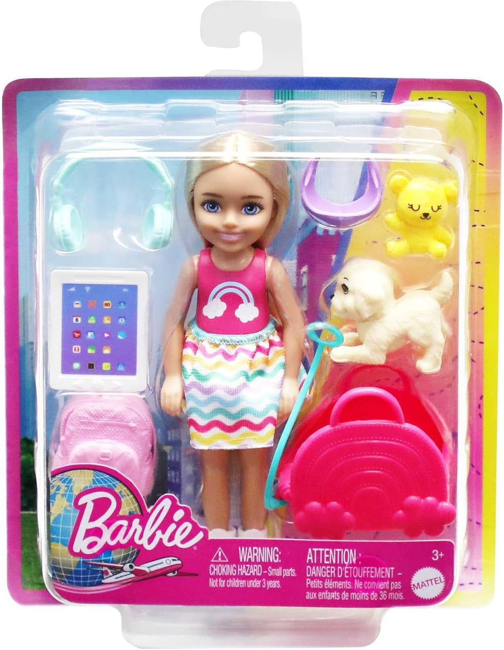 Barbie Toy Chelsea Puppe & Zubehör Hundereiseset 6-teilig inklusive Hundeständer HJY17 Naty Shop Puppen