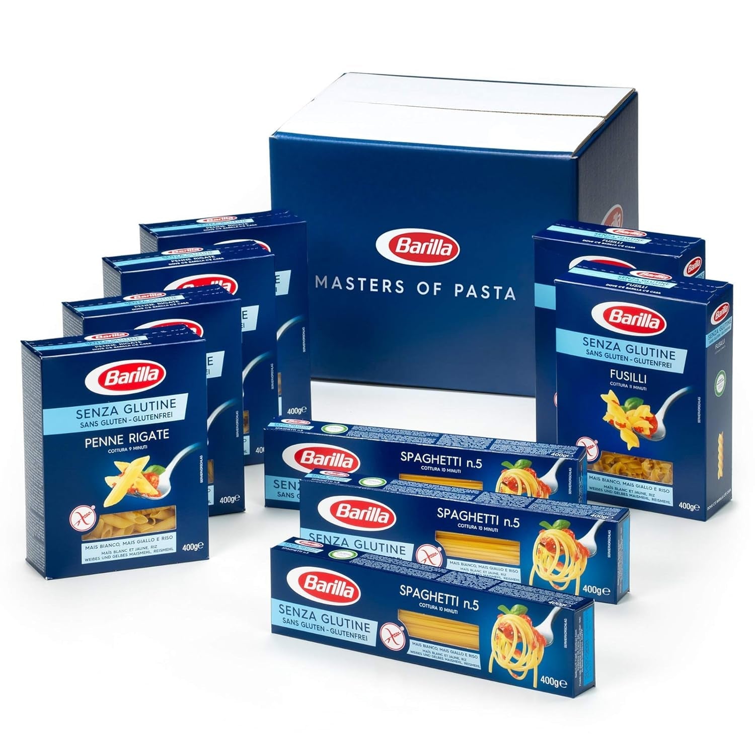 Paste Barilla Fusilli fără gluten, făcute din porumb și orez delicios – perfecte pentru persoanele cu boală celiacă sau intoleranță la gluten 400g