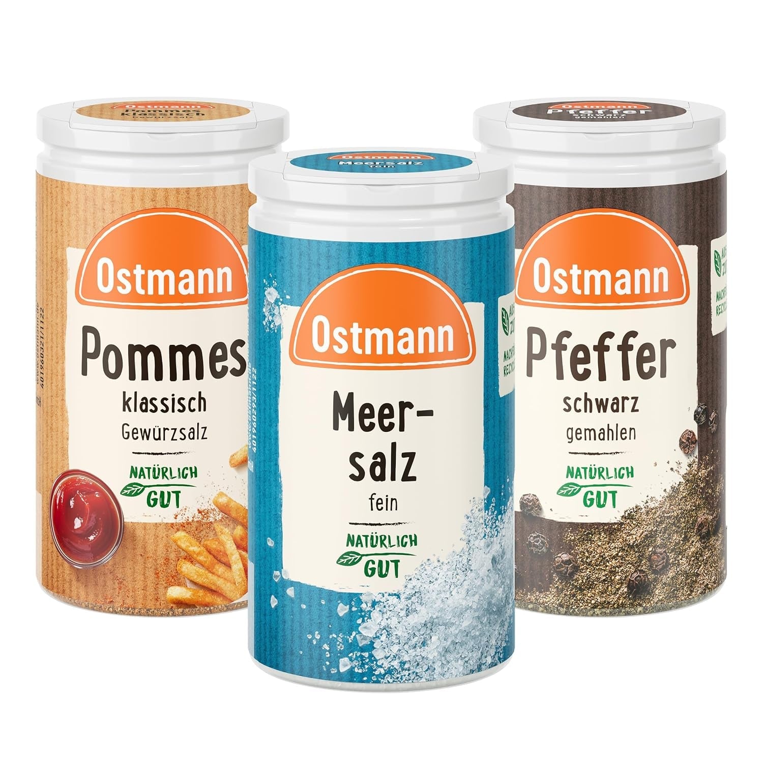Ostmann Gewürze - gefülltes Gewürzregal mit 21 Gewürzdosen | Set aus Gewürze, Kräuter, Gewürzmischungen | zum Aufhängen | für die Schranktür | Menge: 1 Stück