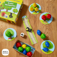 HABA First Orchard – Meine ersten Spiele: Brett- und Familienspiel rund um Farben und Formen, klassisches Holzspielzeug für Kleinkinder ab 2 Jahren – 1004655001