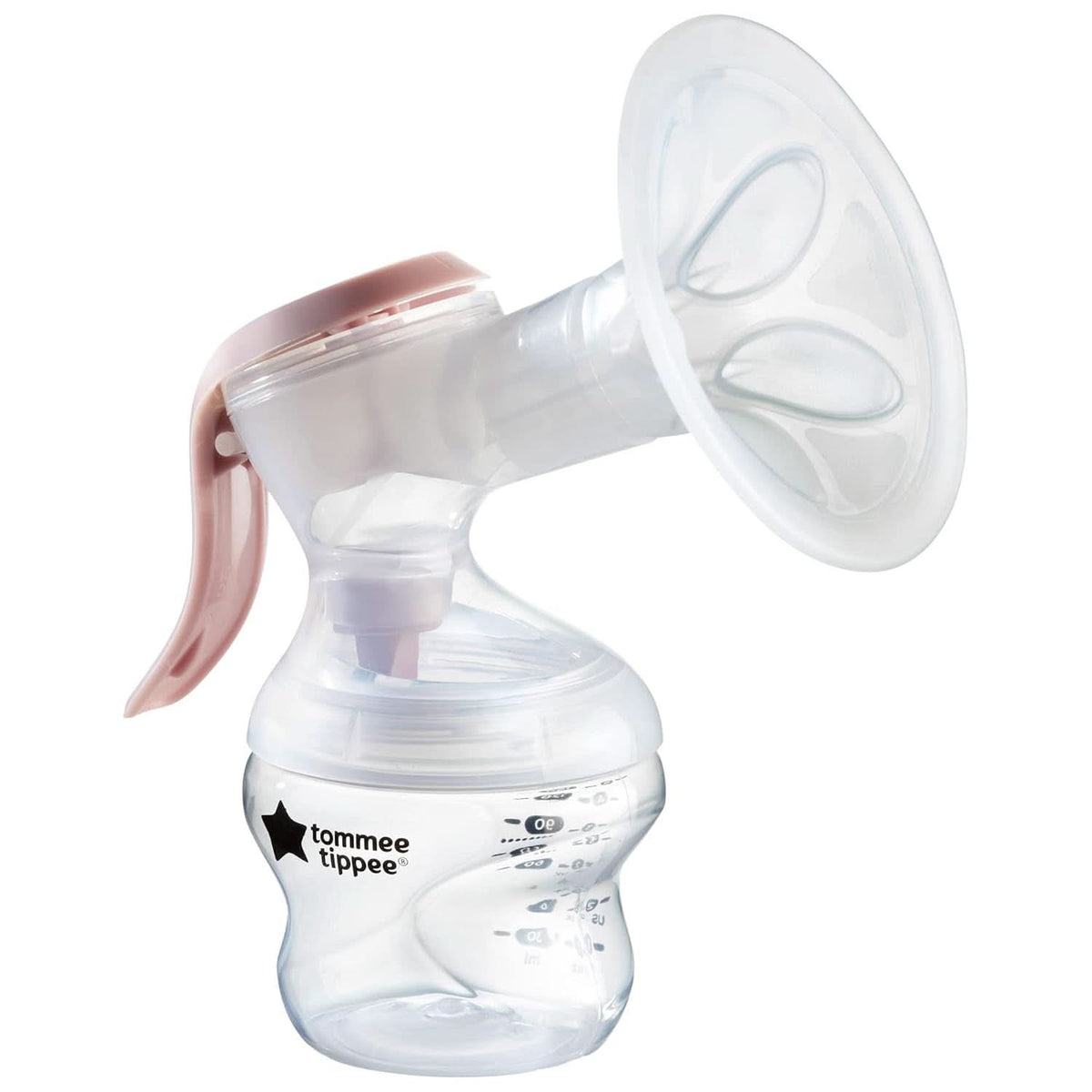 Tommee Tippee Made for Me Manuelle Einzel-Milchpumpe, Starke Saugkraft, Ergonomischer Griff, Tragbare Und Leise Milchpumpe, Samt Babyflasche Zubehör Essen und Stillen Bebe Naty Shop