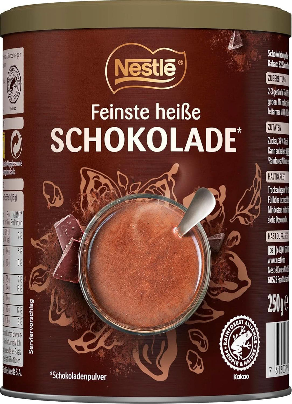 Feinste heiße Schokolade von Nestlé, 1 Packung (1 x 250 g) Kakao und heiße Schokolade im Naty Shop