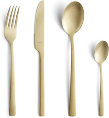 Amefa MANILLE Besteckset 16-teilig, PVD-Beschichtung, Edelstahl, 13/0-Stahlklinge, 18/0-Edelstahl Naty Shop