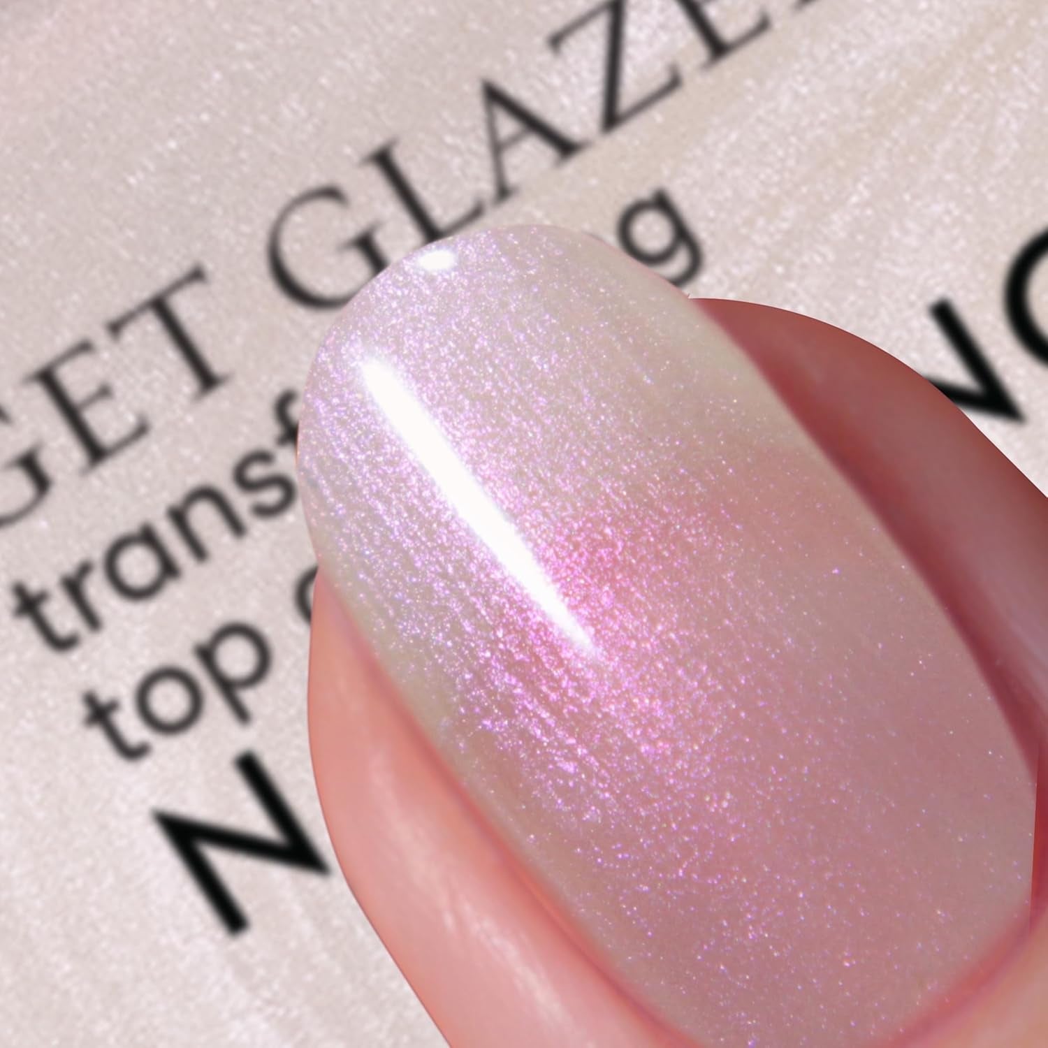 Nails Inc Better On Top, Get Glazed, Lucios, Strălucitor, Strat de unghii, Nu se desparte, De lungă durată, Uscare rapidă, Uscare la aer, Manichiură și pedichiură profesională, Unghii de la mâini și de la picioare, ojă vegană, 14 ml